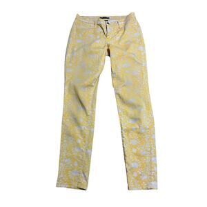 Kancan Jeans‎ gold floral slim leg jeans size 9 retro boho chic Mint condition